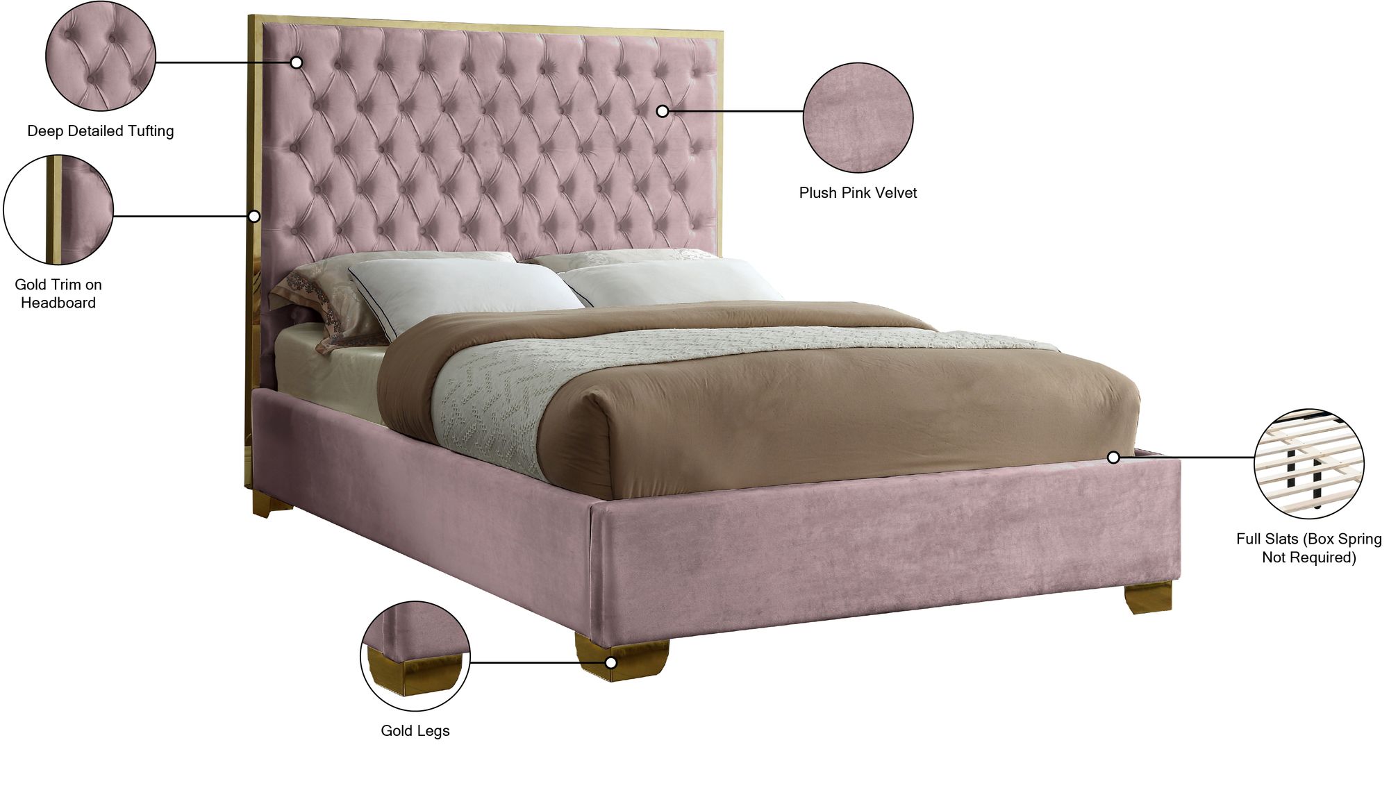 Lana Velvet Full Size Bed