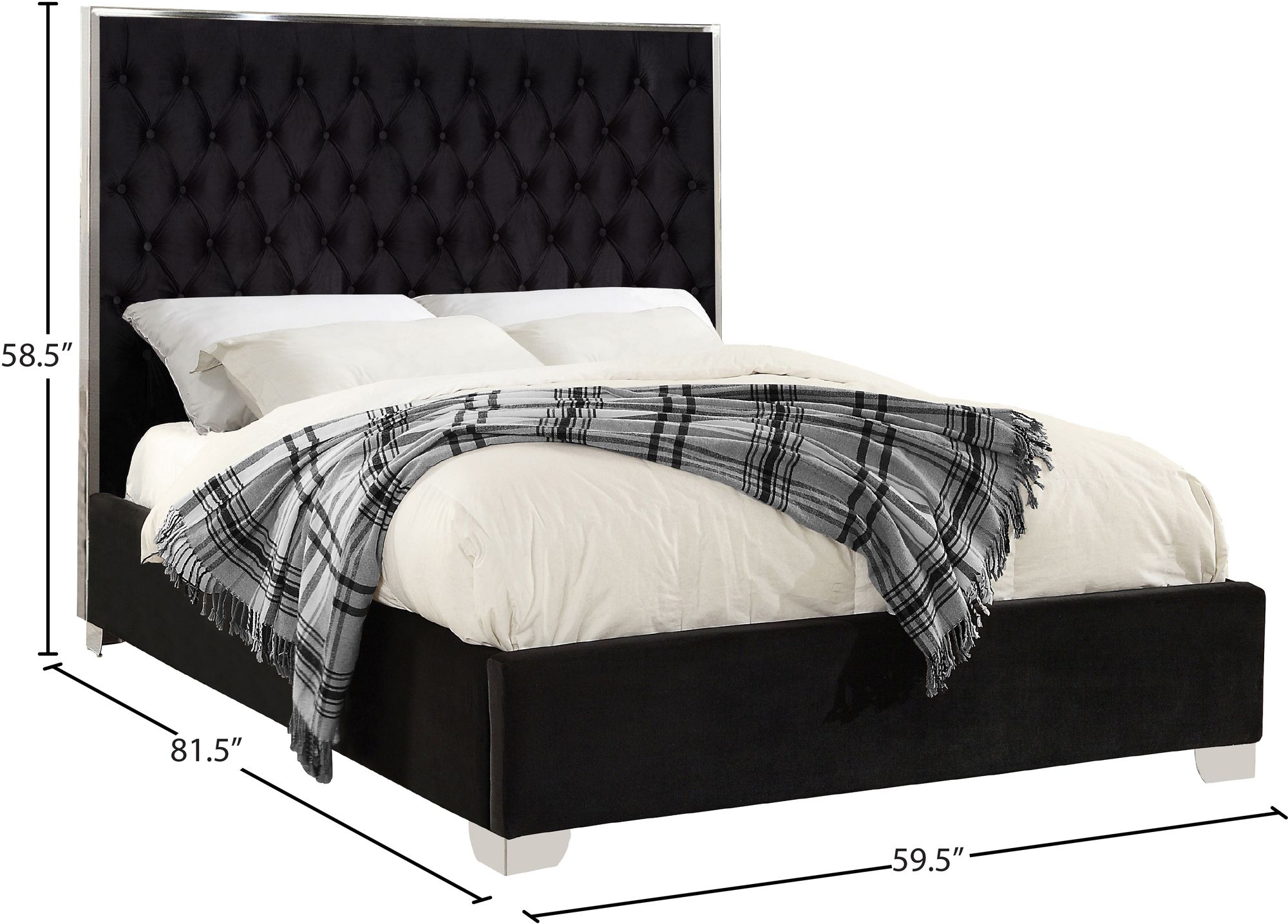 Lexi Velvet Full Size Bed