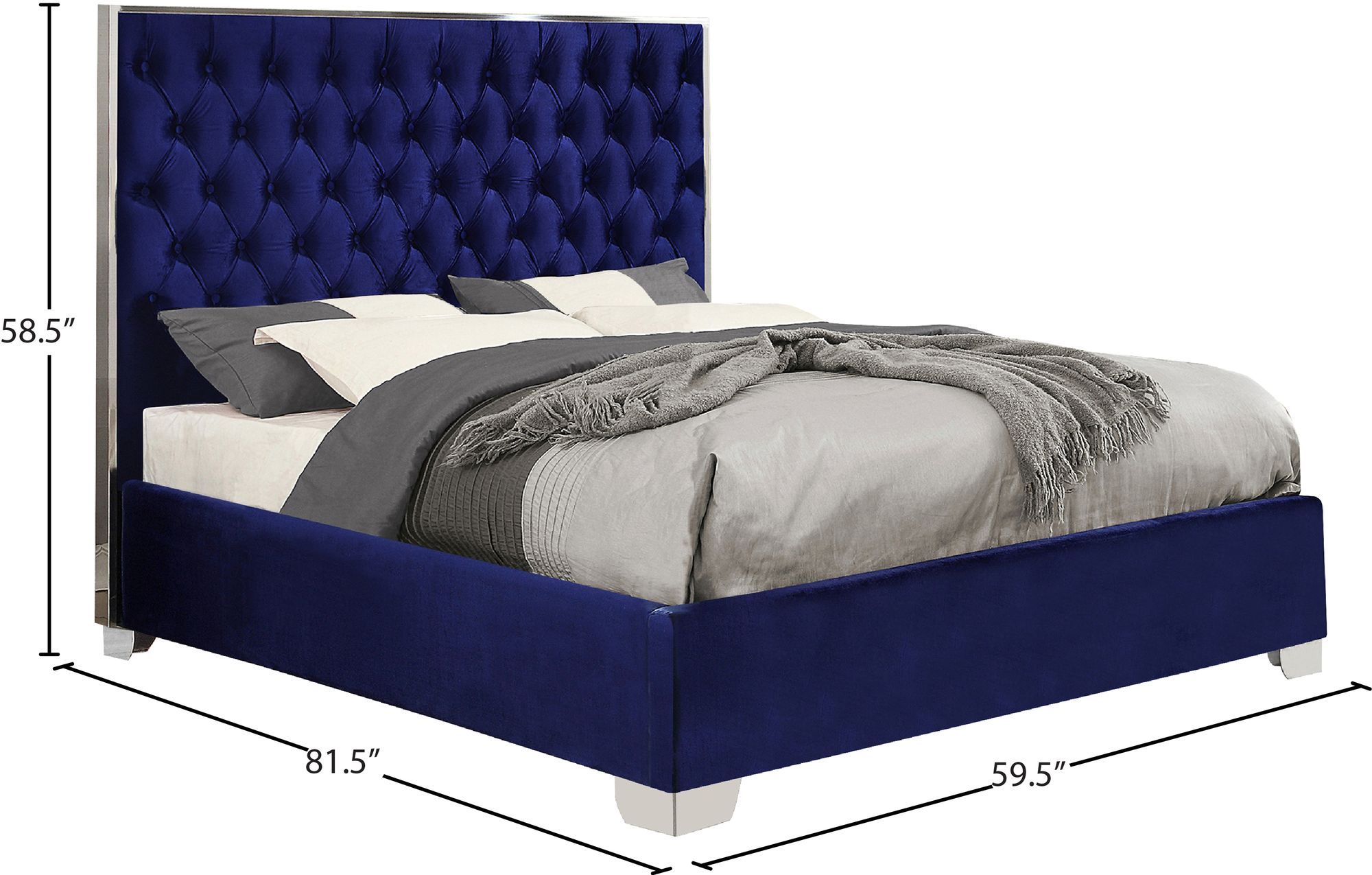Lexi Velvet Full Size Bed