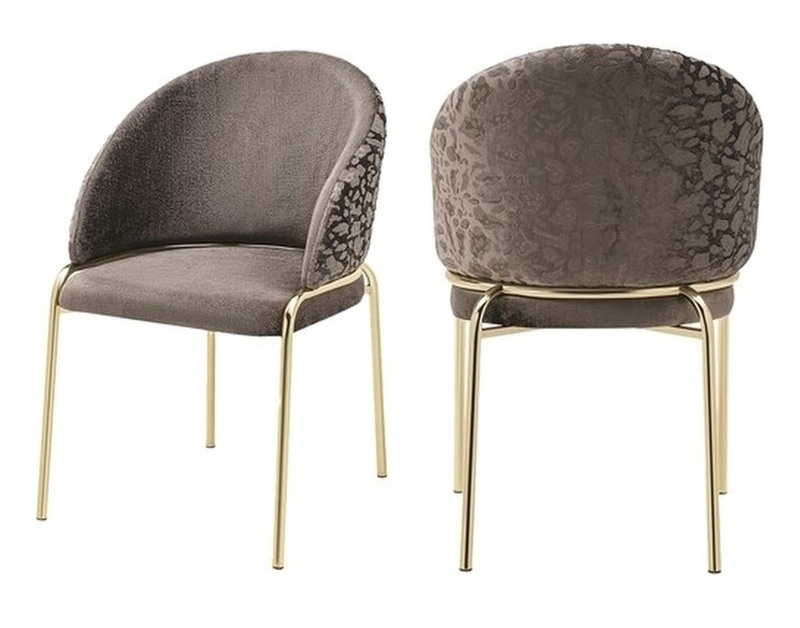 Onyx Velvet Dining Chair w/Gold Legs