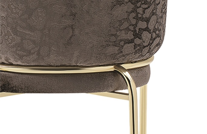 Onyx Velvet Dining Chair w/Gold Legs