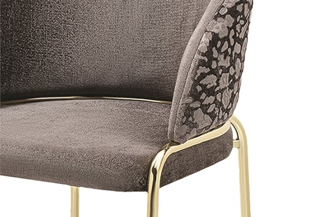 Onyx Velvet Dining Chair w/Gold Legs