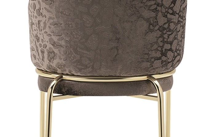 Onyx Velvet Dining Chair w/Gold Legs