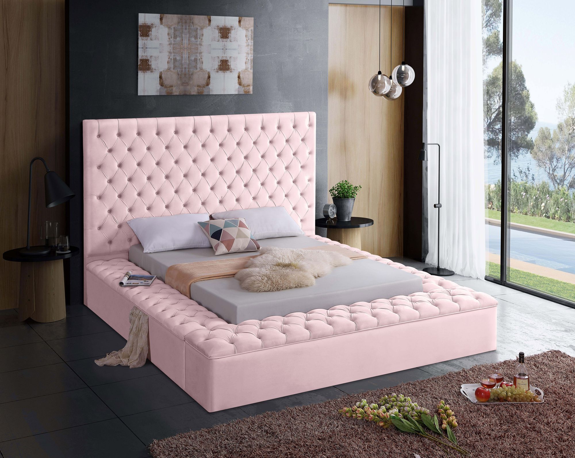 Bliss Velvet Queen Size Bed