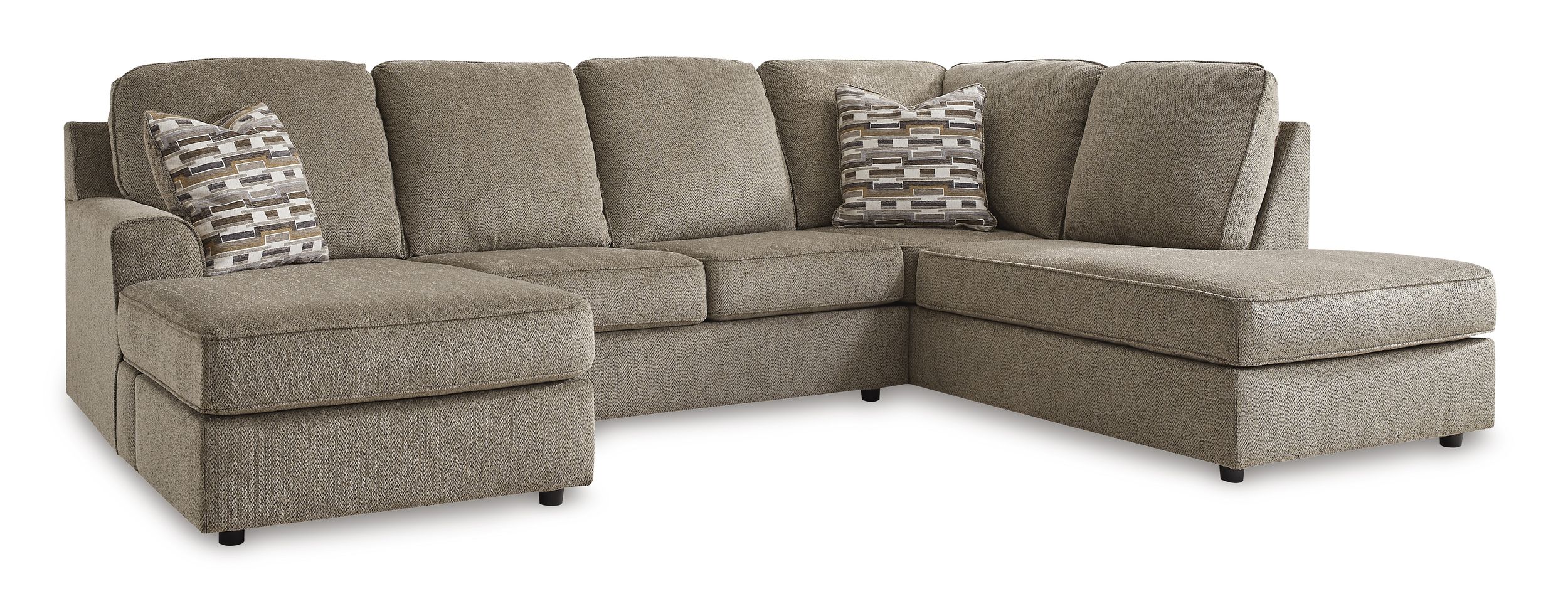 O'Phannon Polyester Fabric Sectional w/Right Chaise