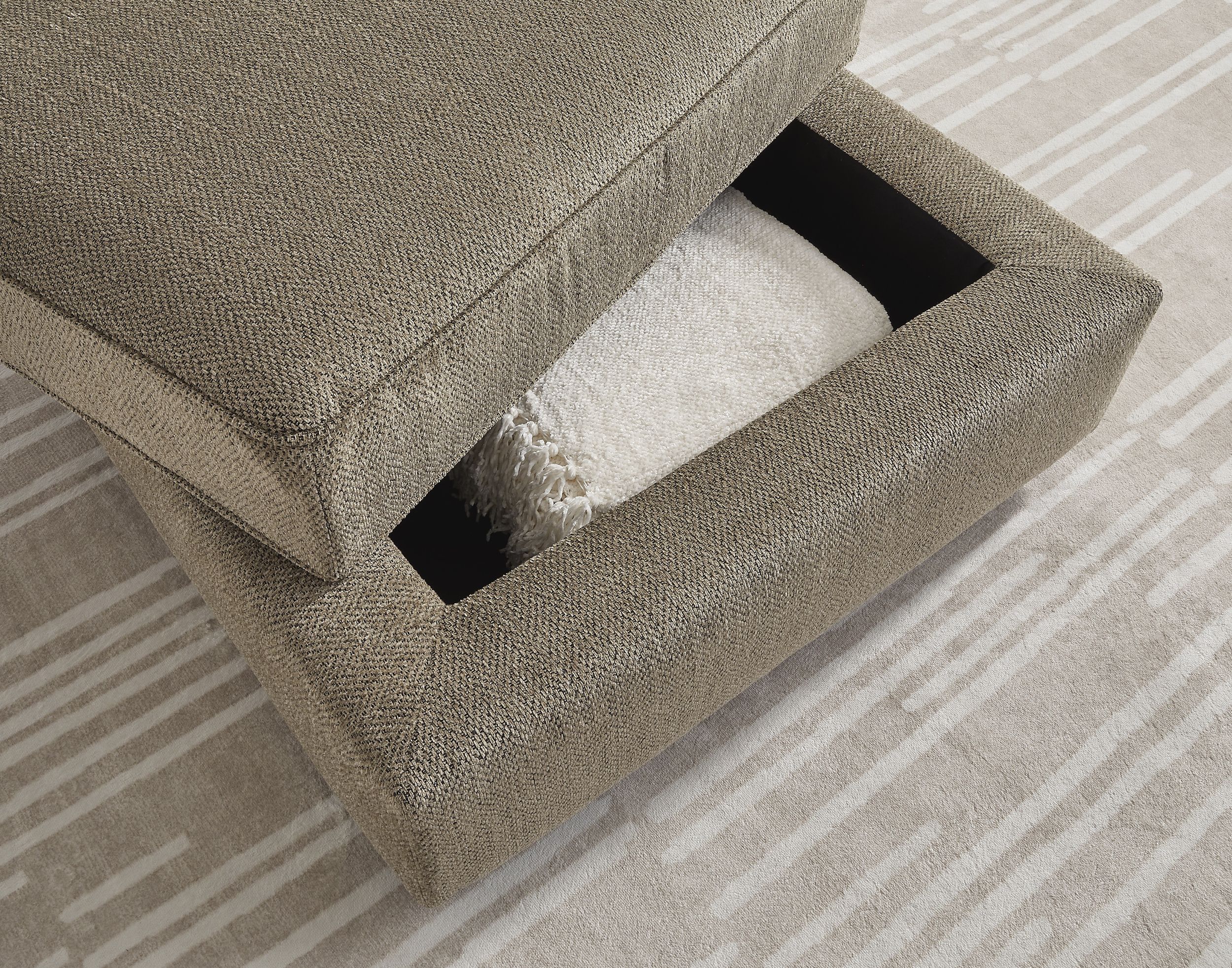 O'Phannon Fabric Storage Ottoman