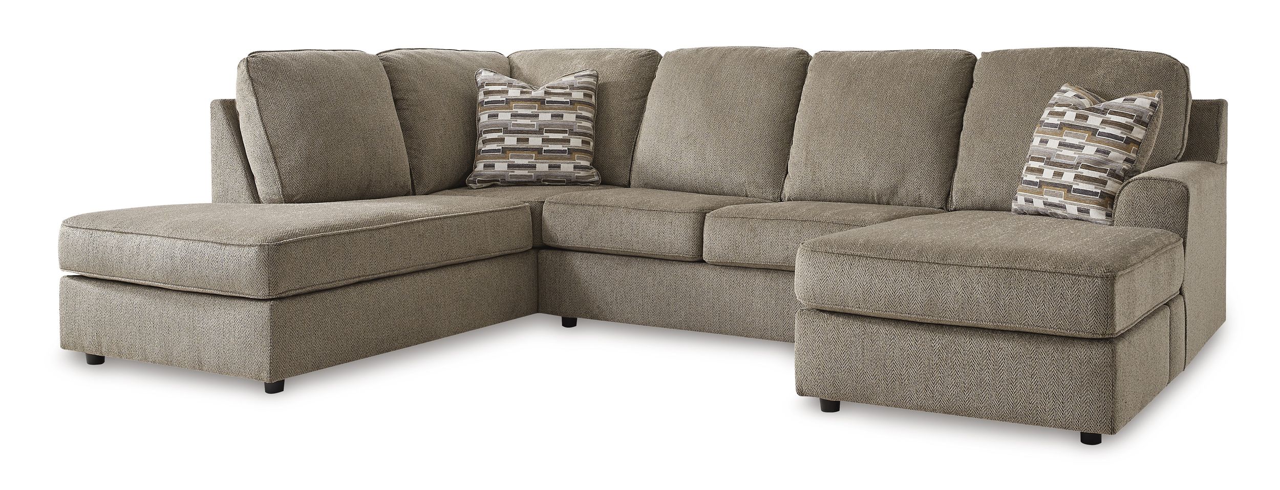 O'Phannon Polyester Fabric Sectional w/Left Chaise