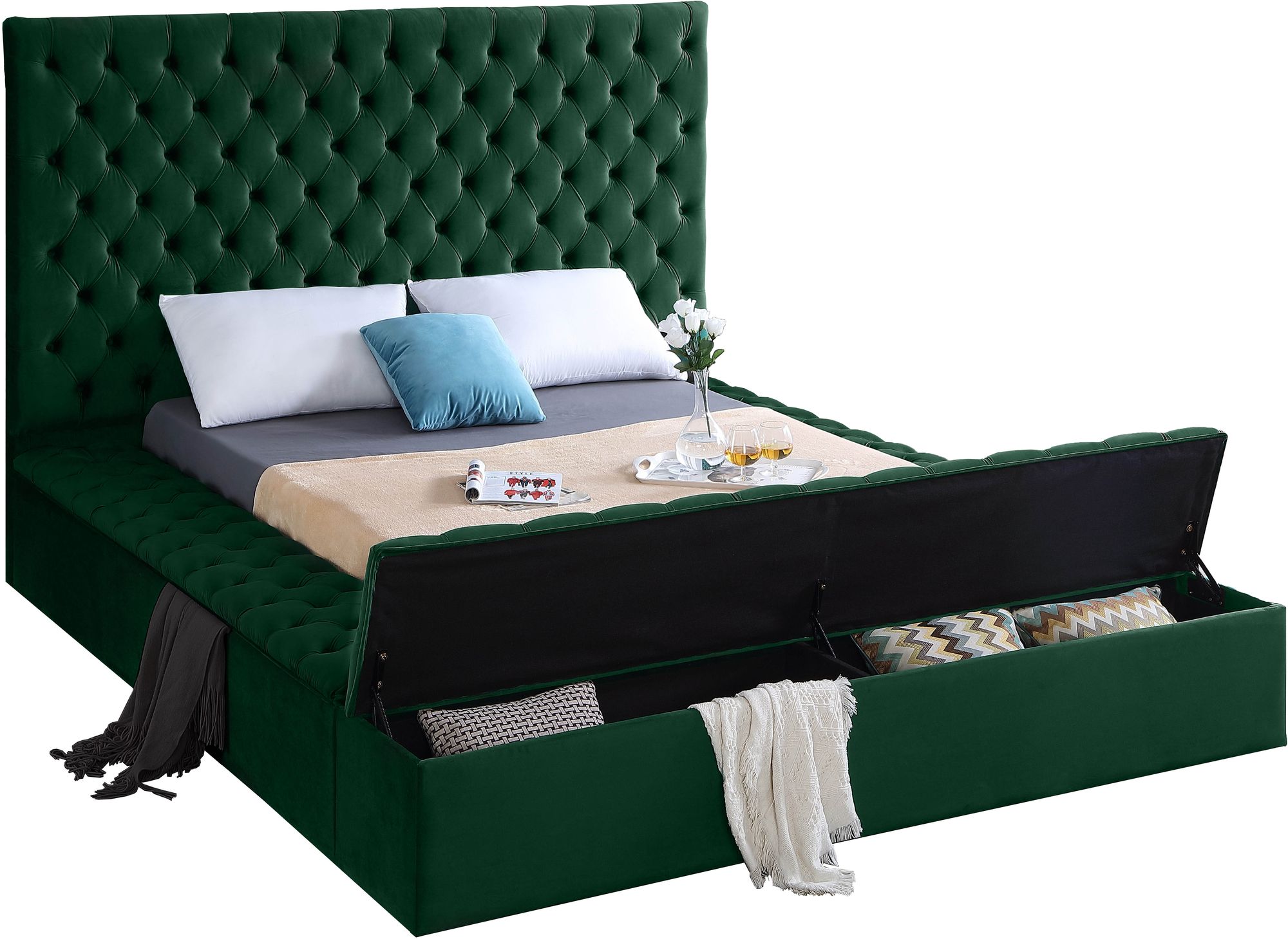 Bliss Velvet King Size Bed