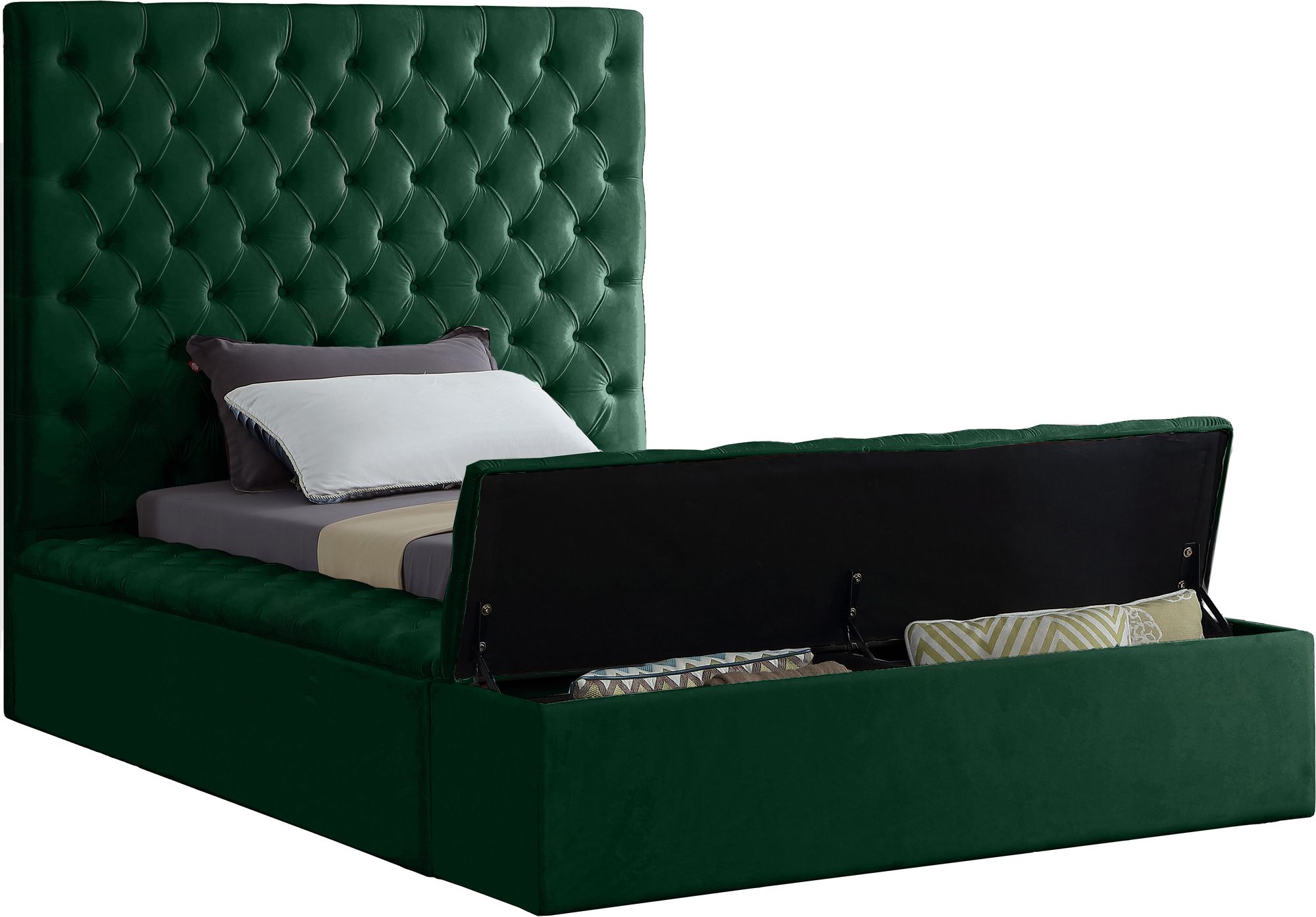 Bliss Velvet Twin Size Bed