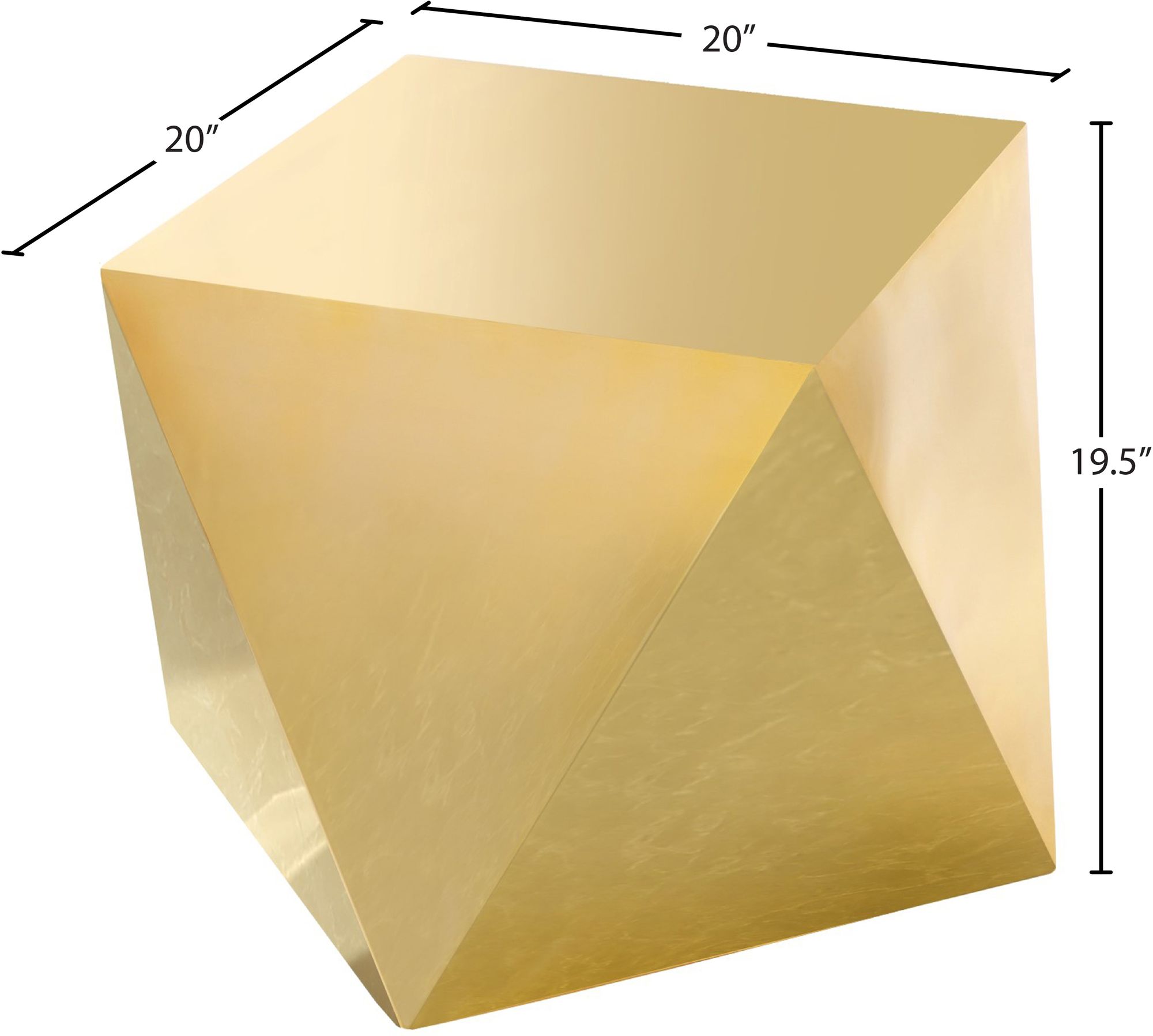 Gemma 20" Diamond Steel End Table