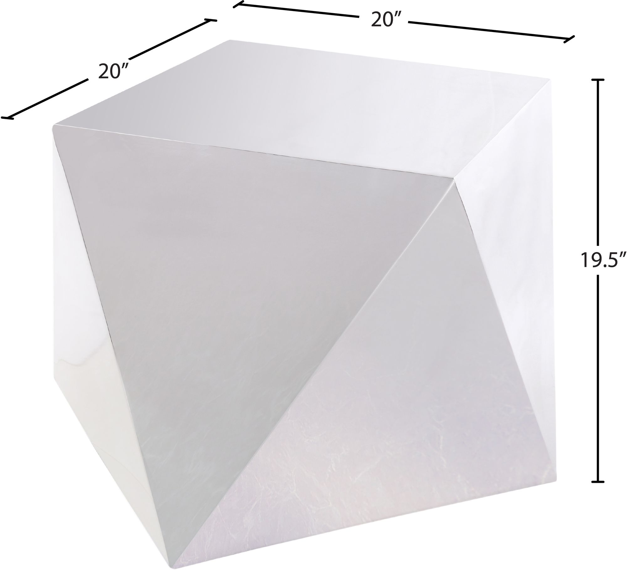 Gemma 20" Diamond Steel End Table