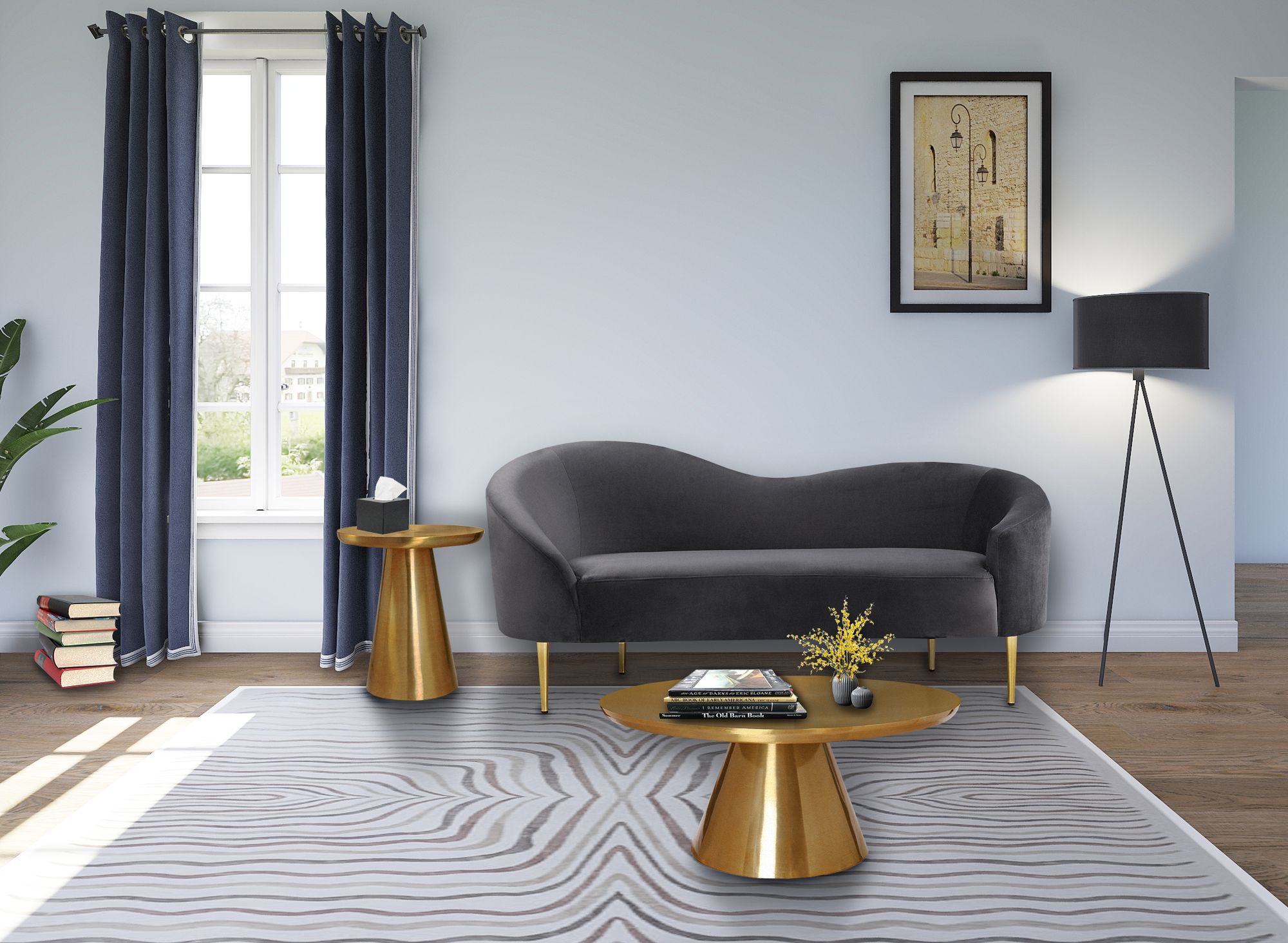 Martini 36" Round Stainless Steel Coffee Table