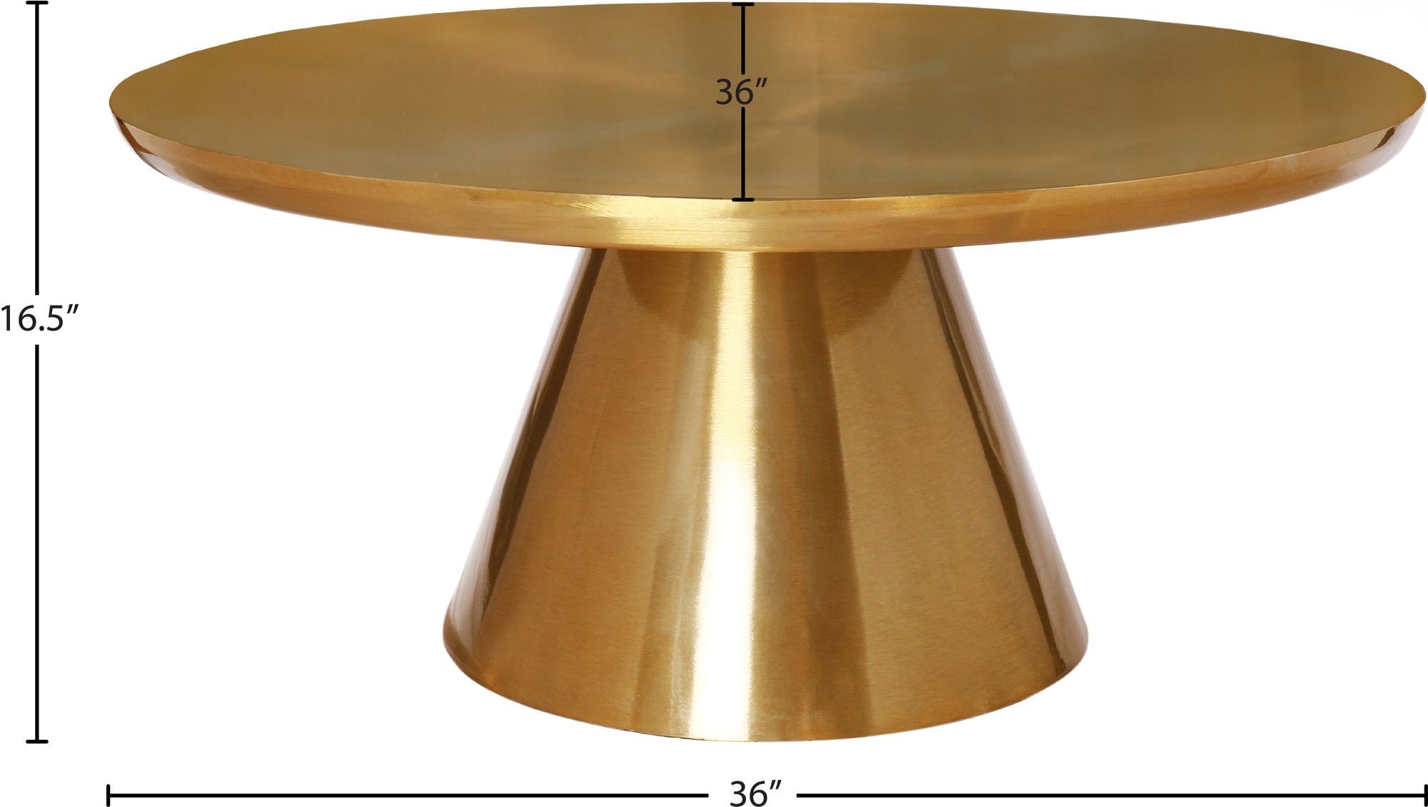 Martini 36" Round Stainless Steel Coffee Table