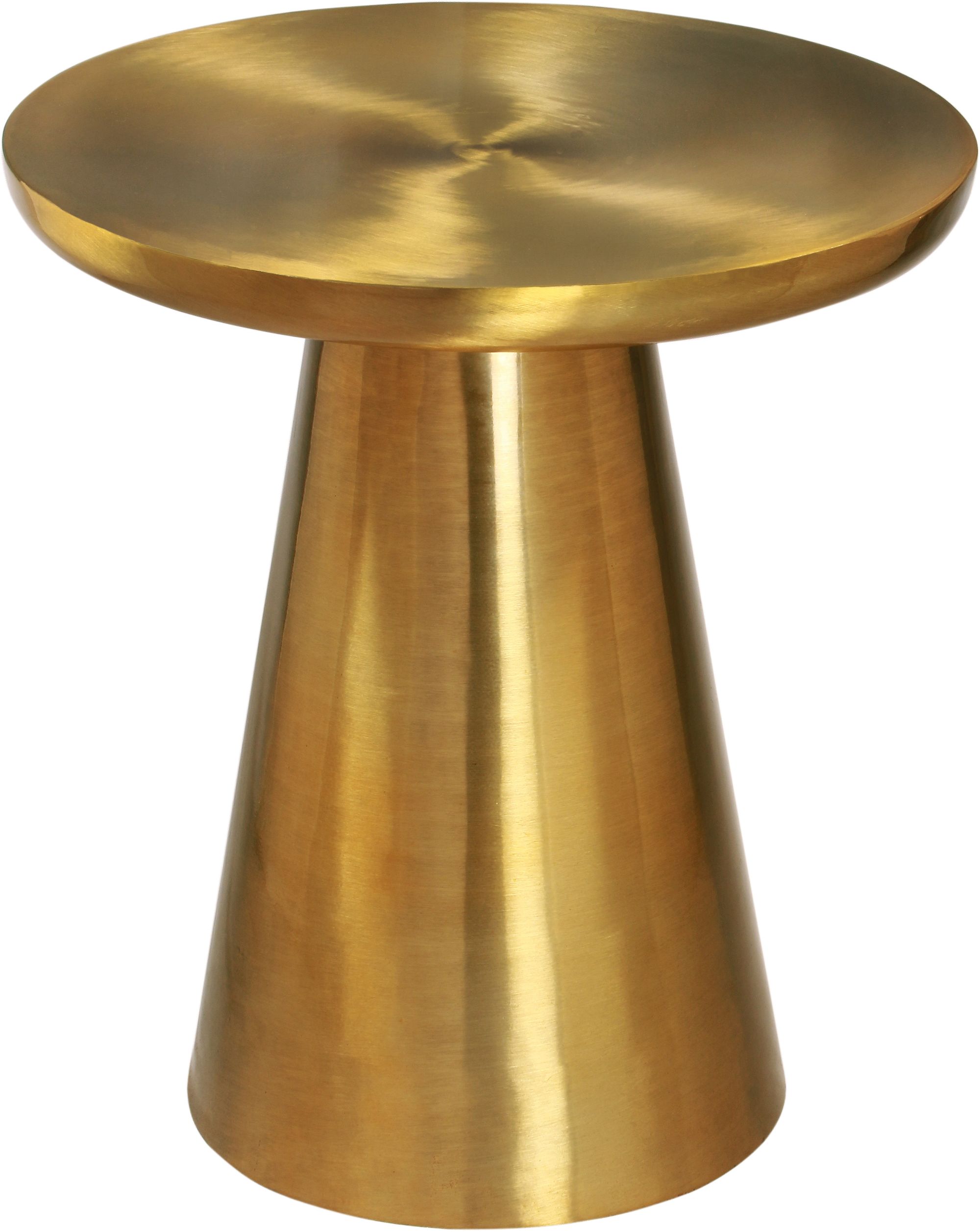Martini 20" Round Brushed Stainless Steel End Table