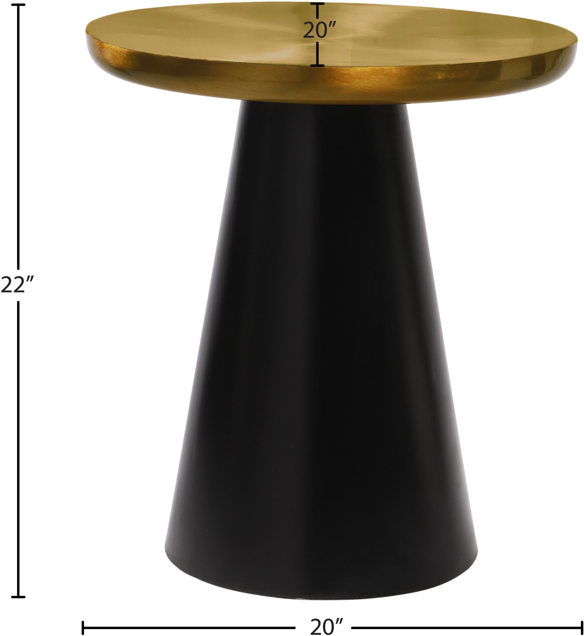 Martini 20" Round Brushed Stainless Steel End Table