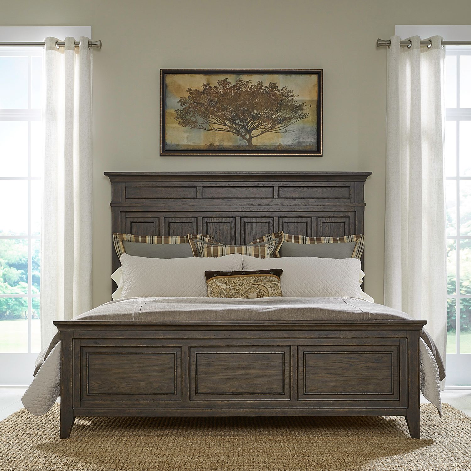 Paradise Valley Wood Panel Bedroom Set | Saddle Brown | Liberty