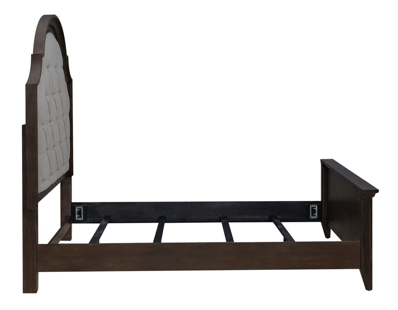 Paradise Valley Tweed Fabric/Wood Upholstered Queen Size Bed