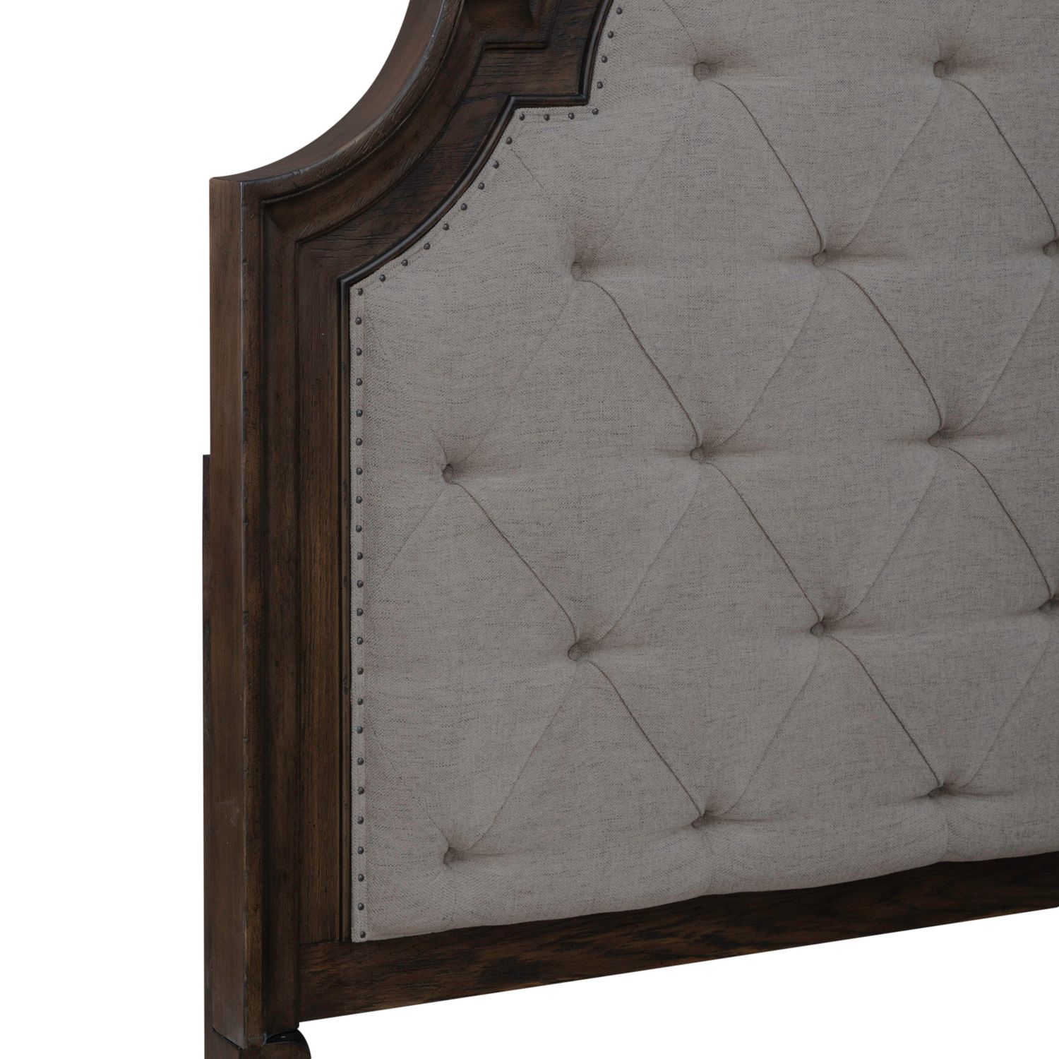 Paradise Valley Tweed Fabric/Wood Upholstered Queen Size Bed