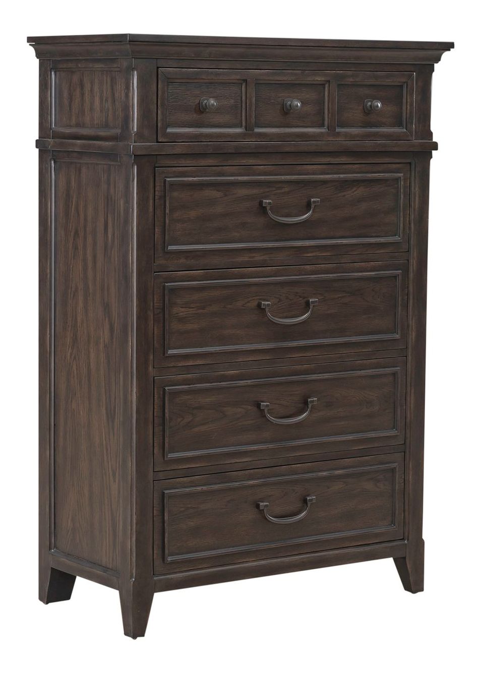 Paradise Valley Upholstered Bedroom Set | Saddle Brown Oak