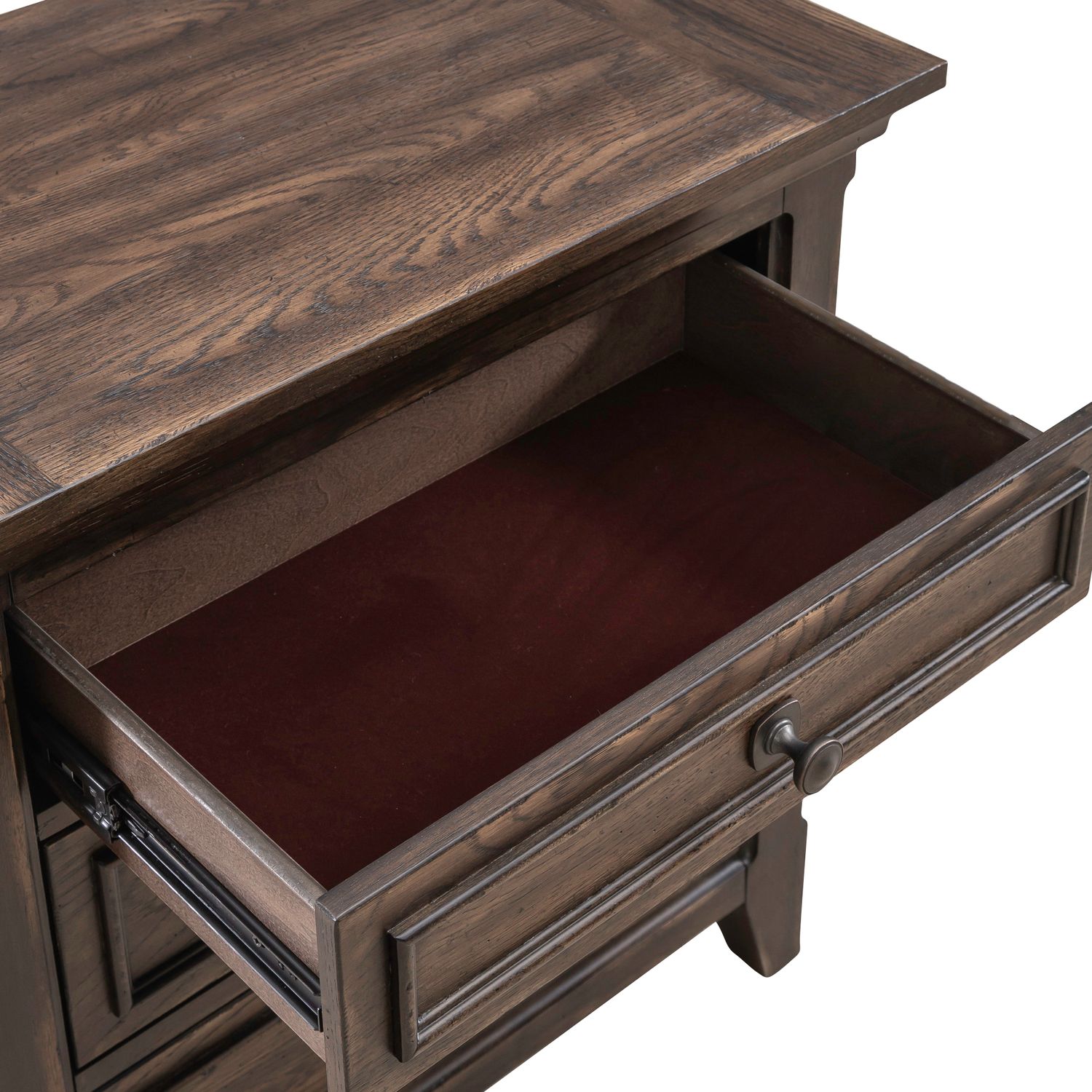 Paradise Valley Upholstered Bedroom Set | Saddle Brown Oak