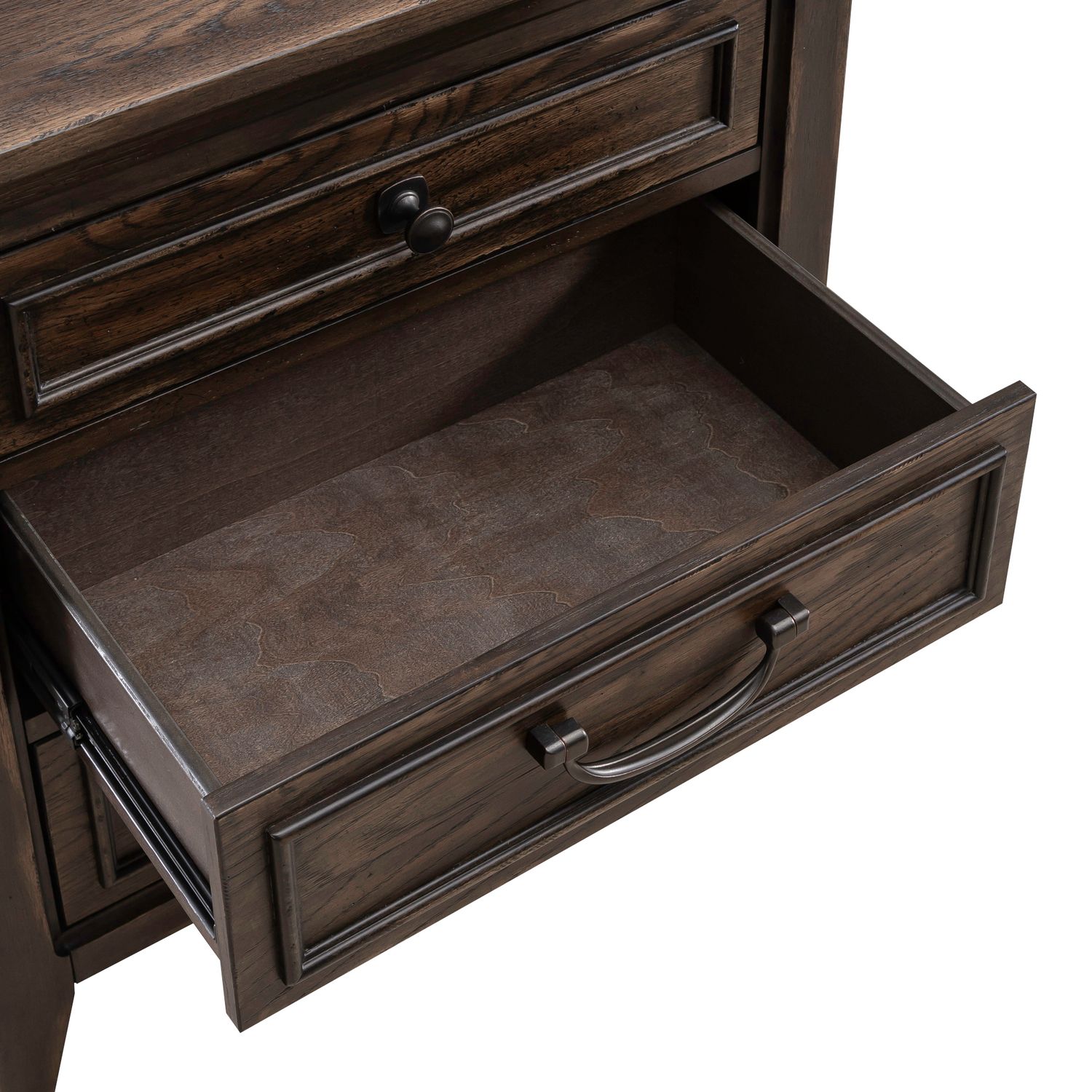 Paradise Valley Upholstered Bedroom Set | Saddle Brown Oak