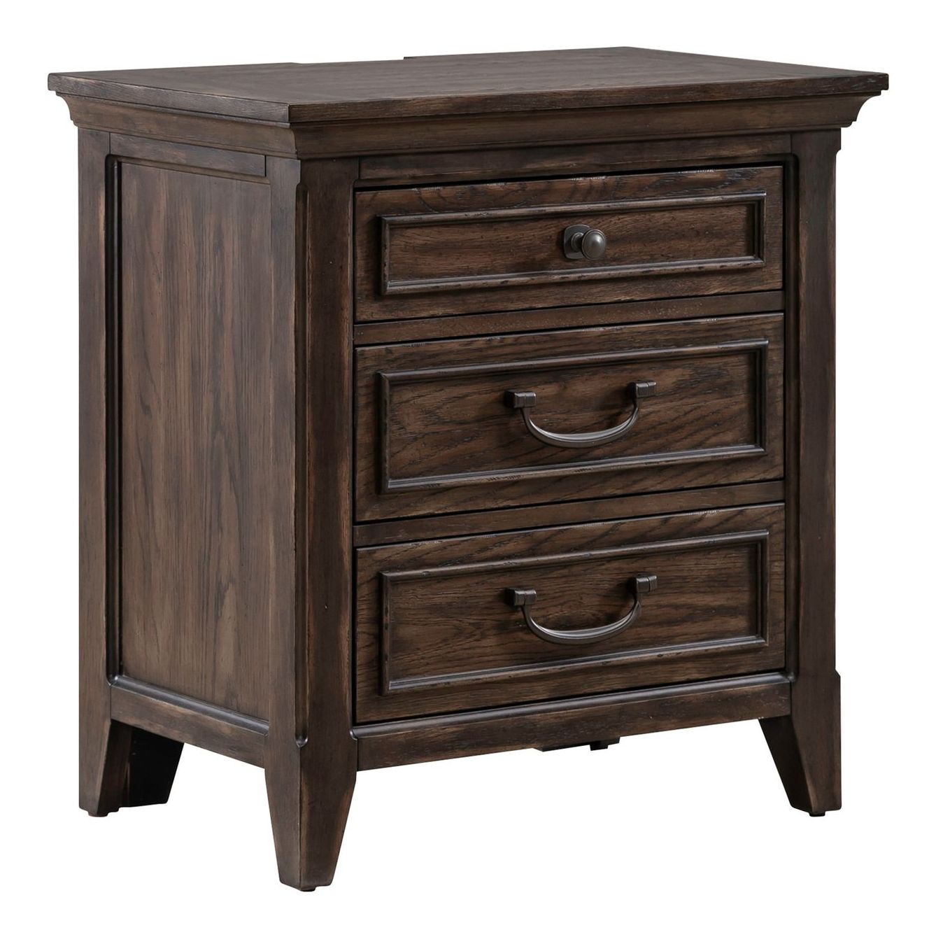 Paradise Valley Upholstered Bedroom Set | Saddle Brown Oak