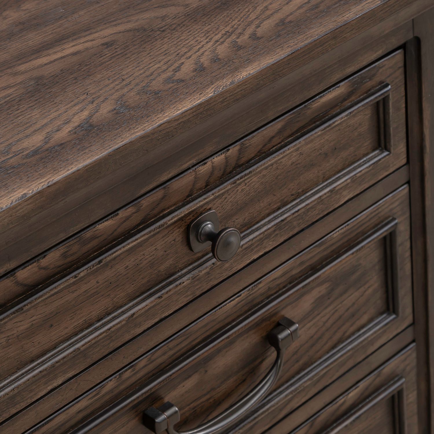 Paradise Valley Upholstered Bedroom Set | Saddle Brown Oak
