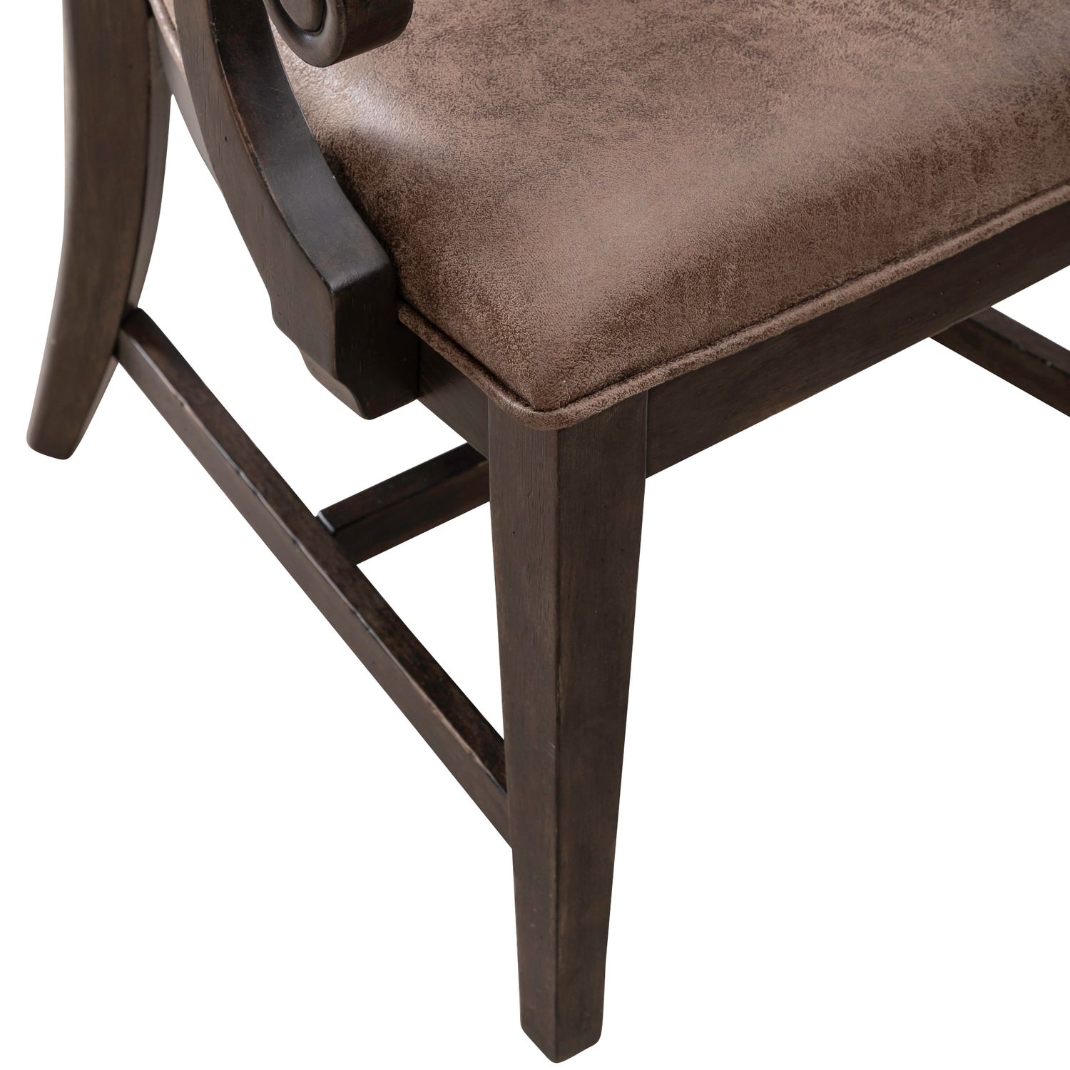 Paradise Valley Leatherette/Wood Ladder Back Arm Chair