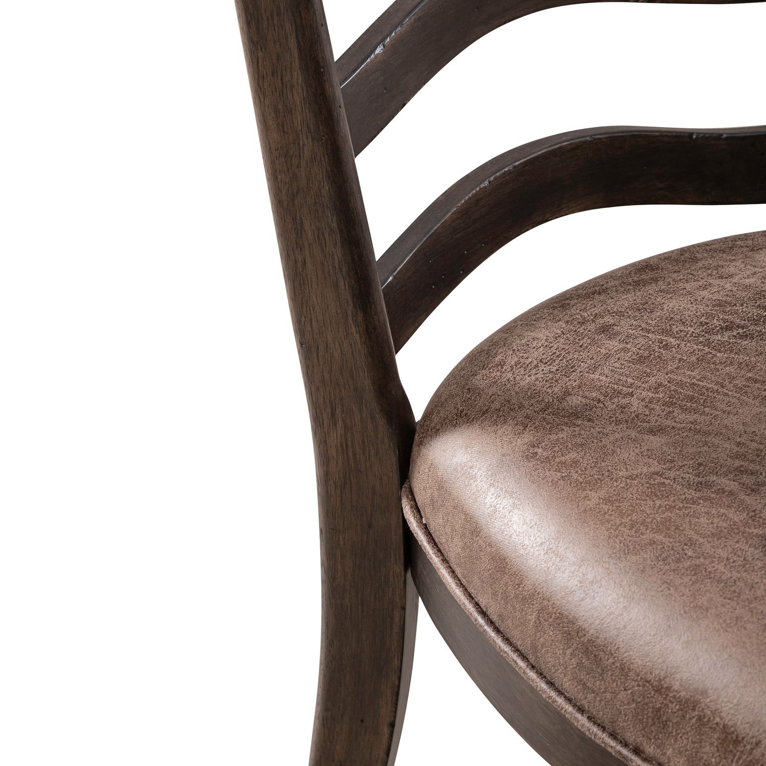 Paradise Valley Leatherette/Wood Ladder Back Side Chair