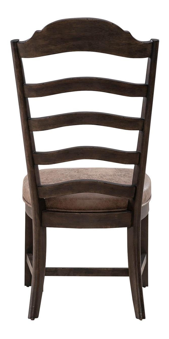 Paradise Valley Leatherette/Wood Ladder Back Side Chair