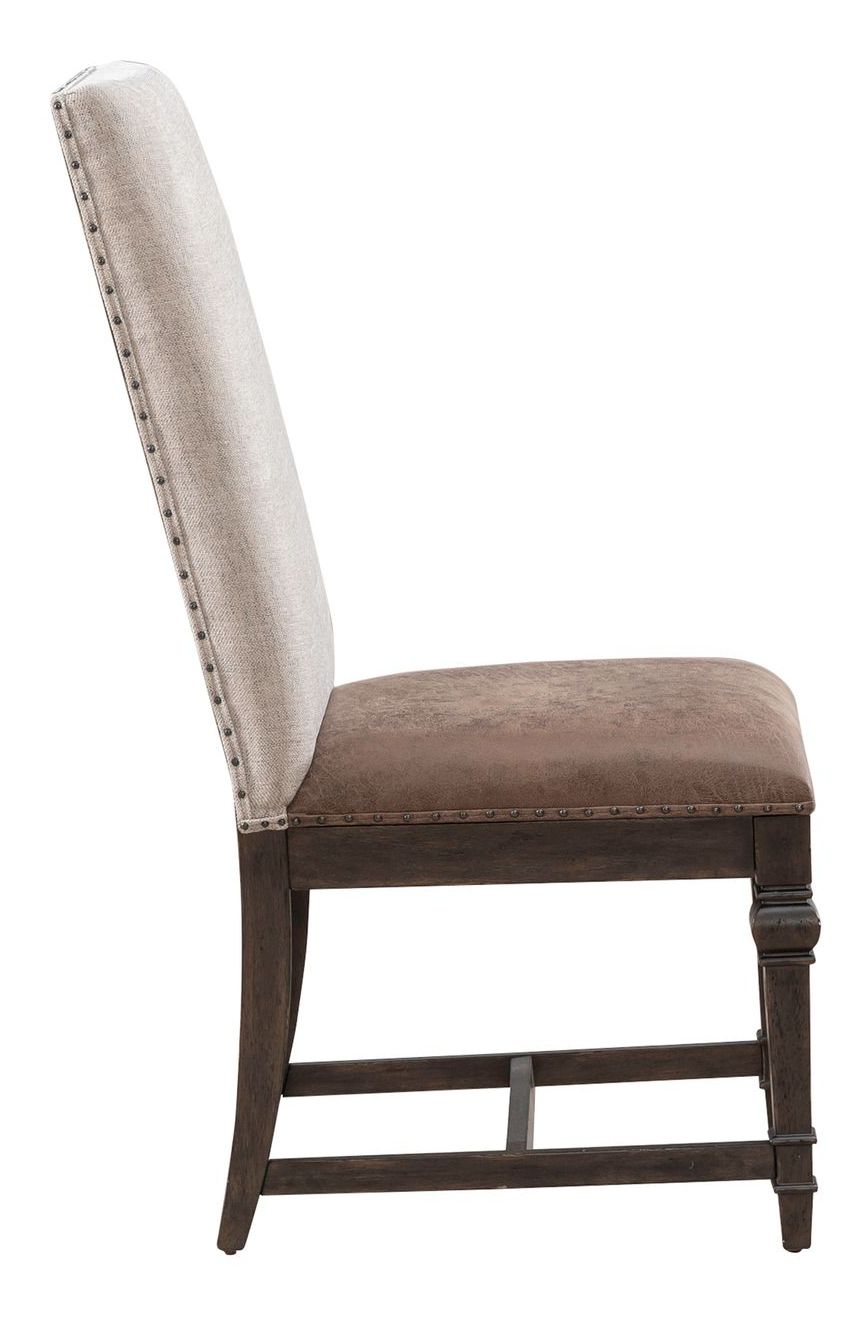 Paradise Valley Fabric/Leatherette/Wood Side Chair