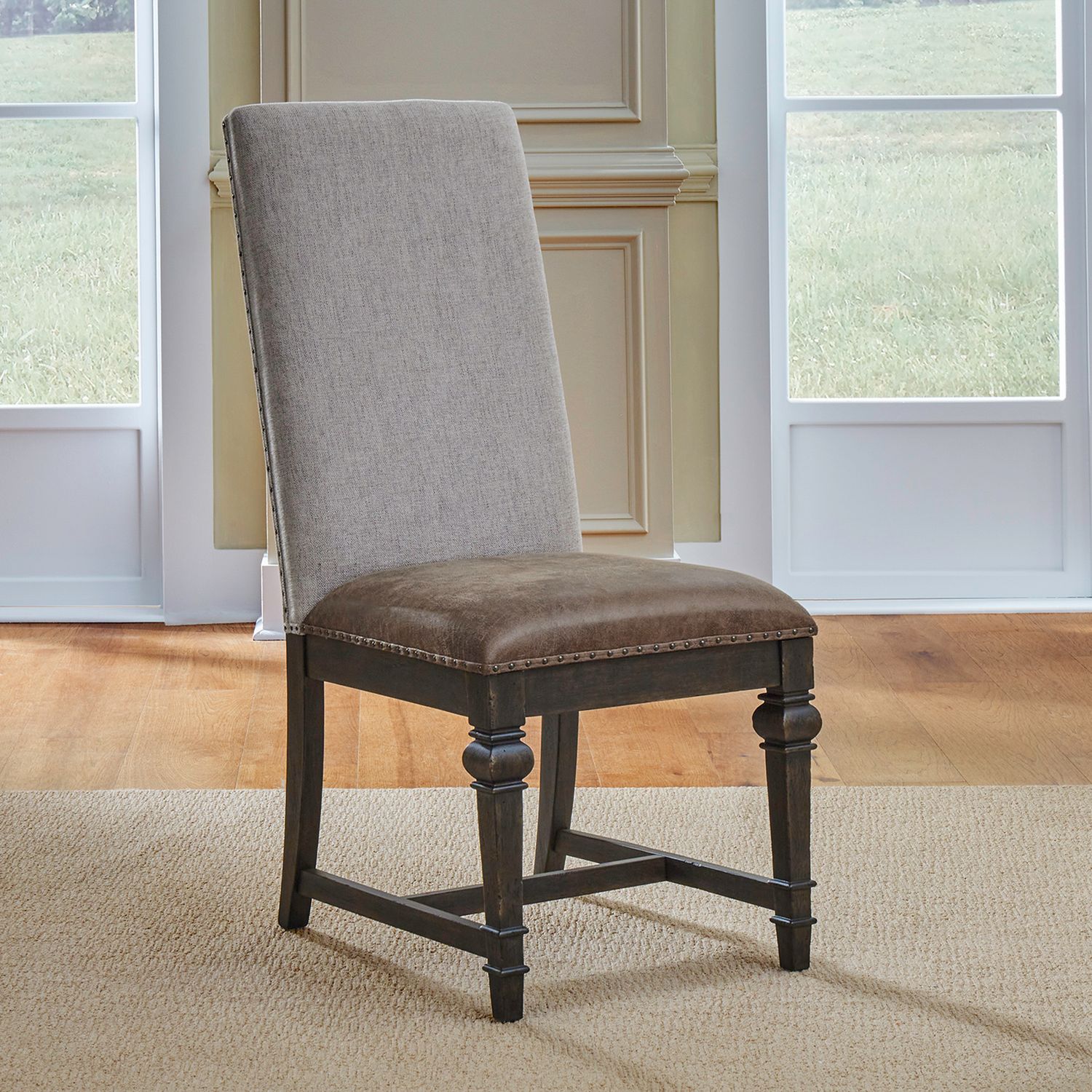 Paradise Valley Trestle Dining Room Set | Saddle Brown Oak