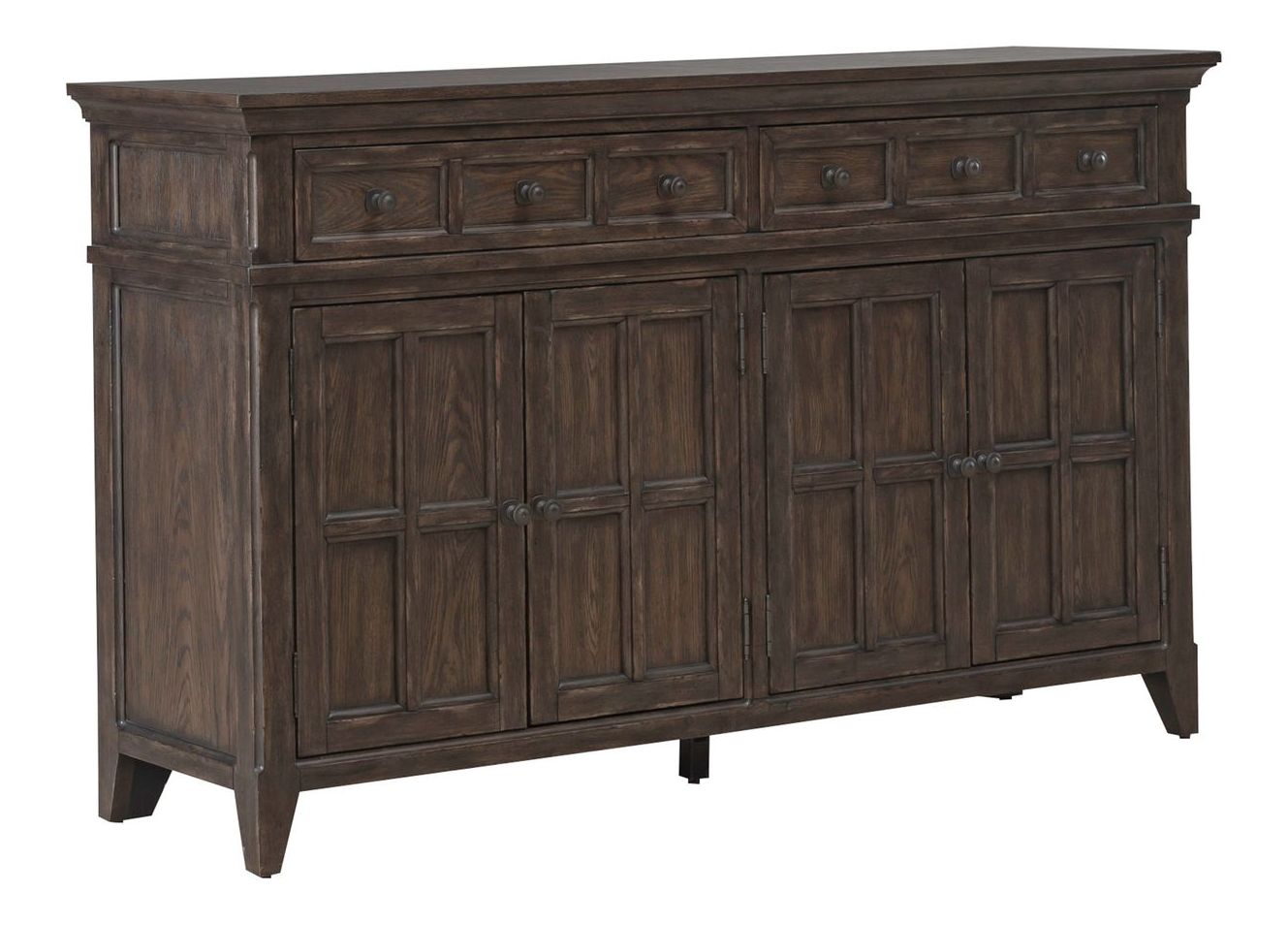Paradise Valley Trestle Dining Room Set | Saddle Brown Oak