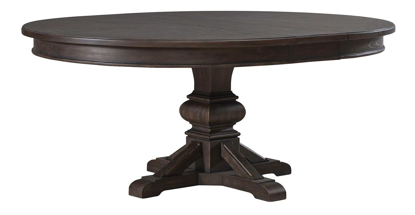 Paradise Valley Round Extendable Dining Set | Saddle Brown