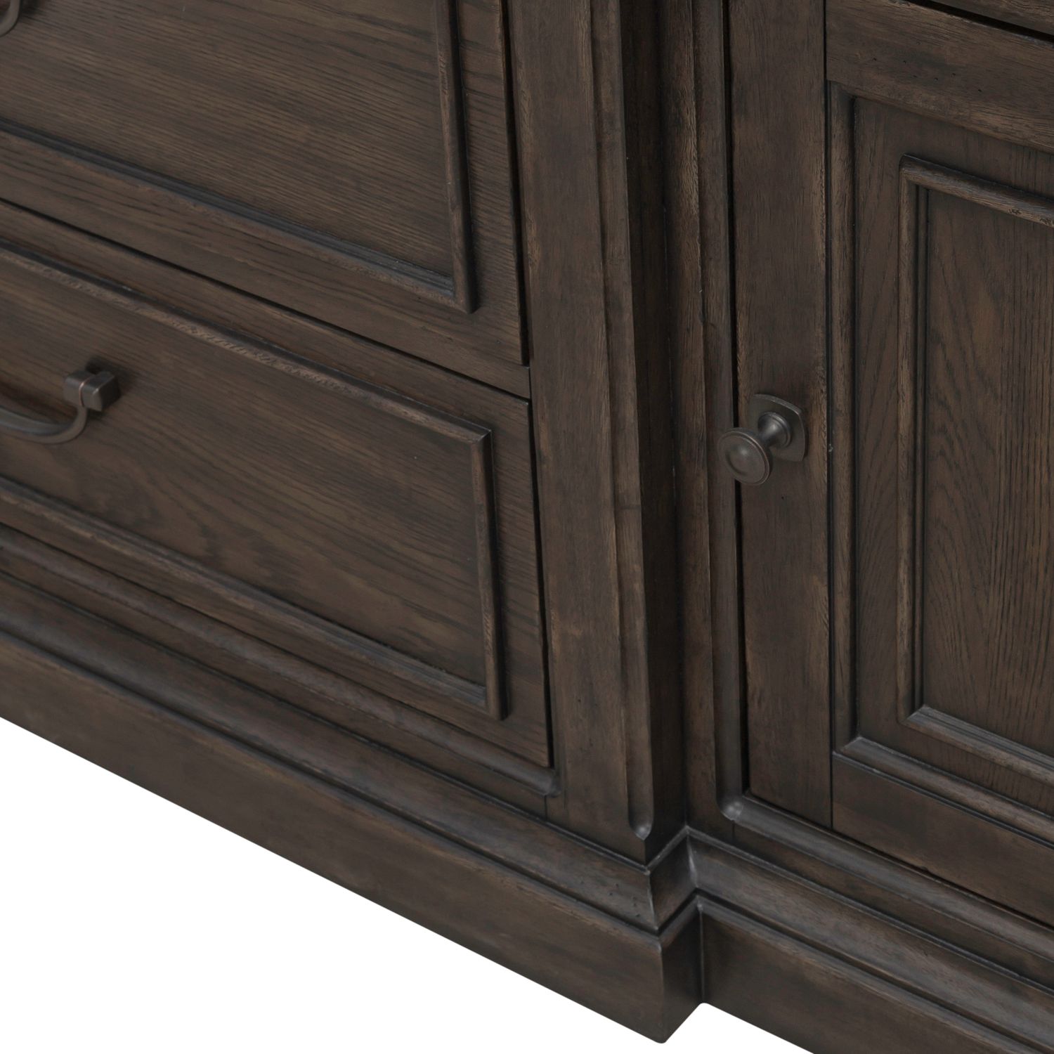 Paradise Valley Wood Entertainment Center w/Piers & 2 Drawers & 2 Doors