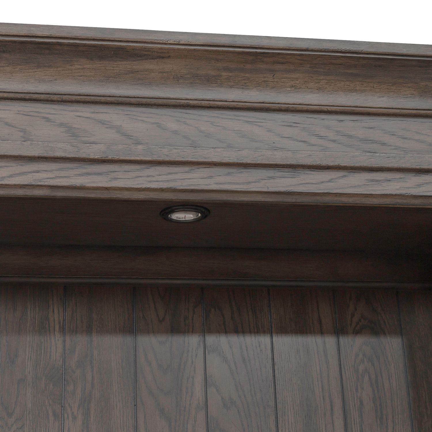 Paradise Valley Wood/Glass Executive Credenza & Hutch w/7 Drawers & 2 Doors