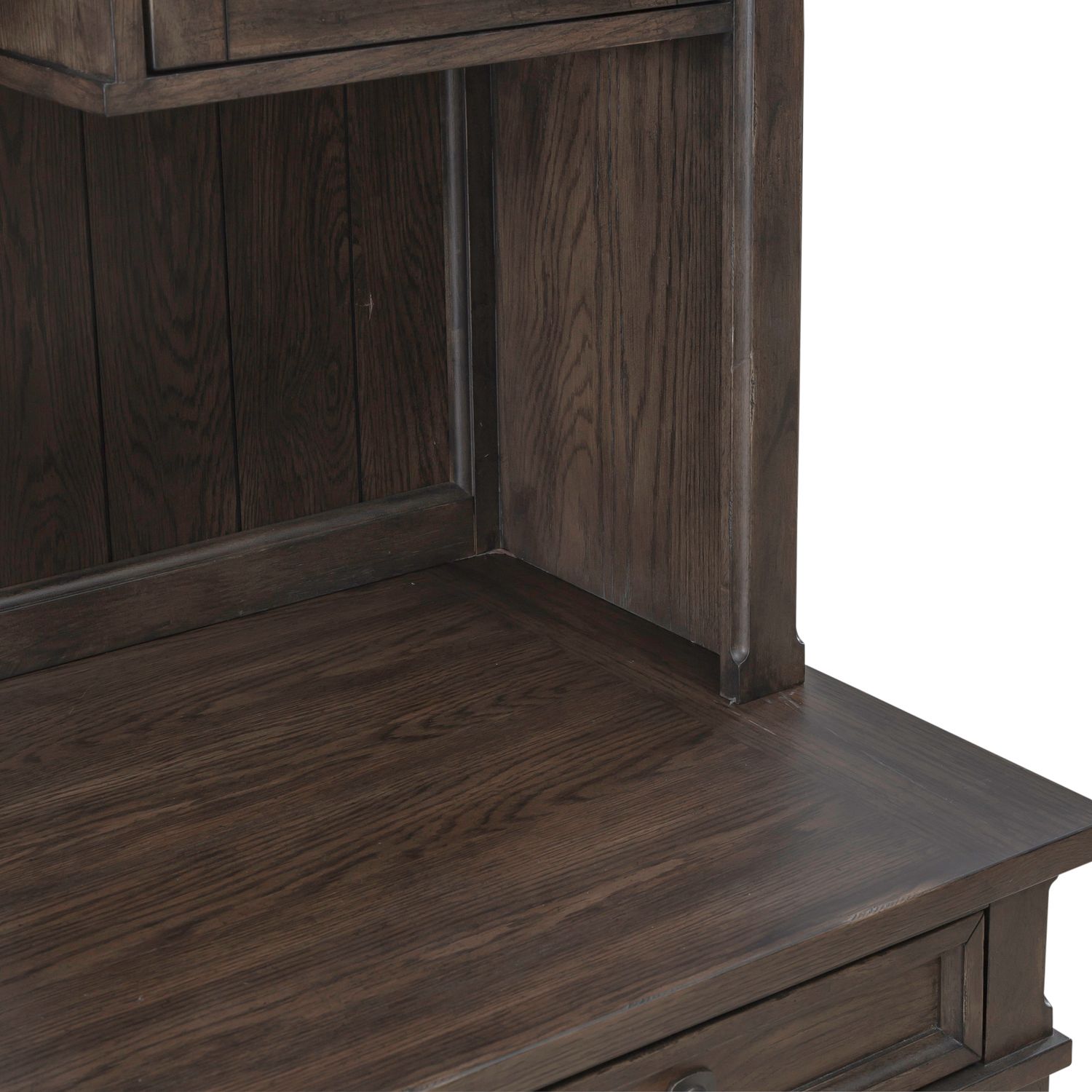 Paradise Valley Wood/Glass Executive Credenza & Hutch w/7 Drawers & 2 Doors