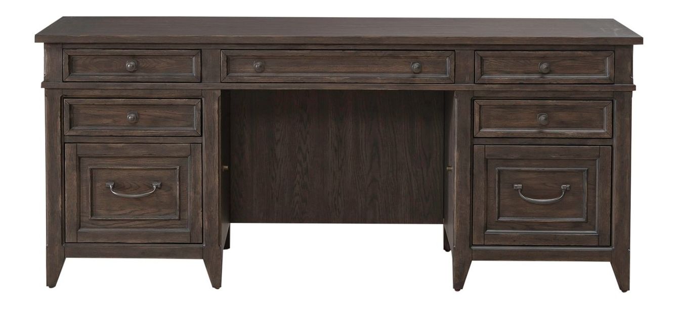 Paradise Valley Executive Office Set | Saddle Brown Wood