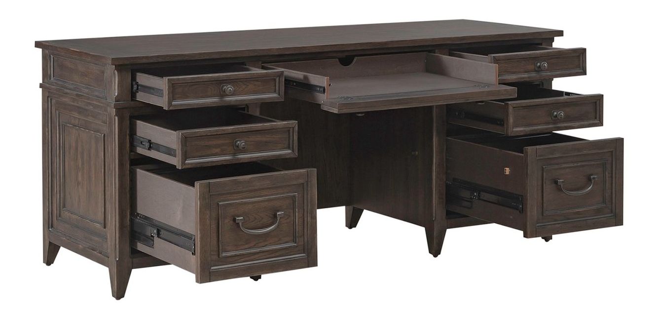 Paradise Valley Executive Office Set | Saddle Brown Wood