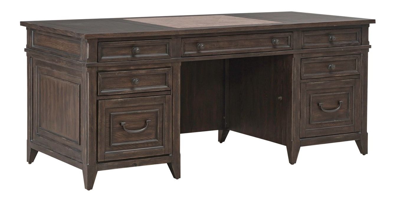 Paradise Valley Executive Office Set | Saddle Brown Wood