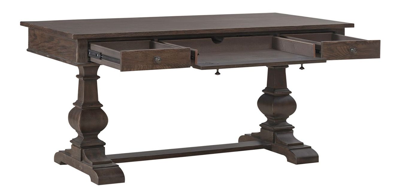 Paradise Valley Rectangular Wood Writing Desk w/3 Drawers