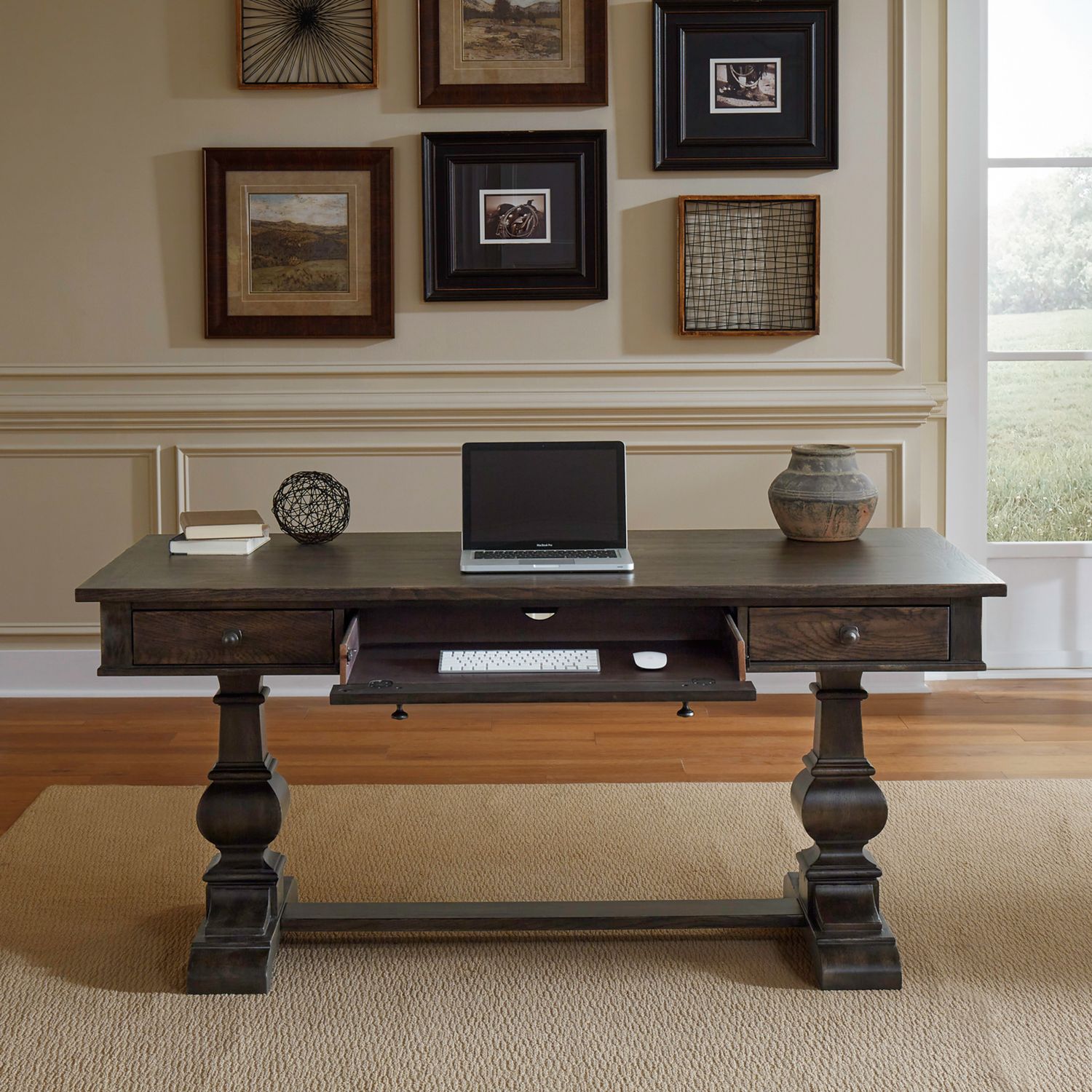 Paradise Valley Executive Office Set | Saddle Brown Wood