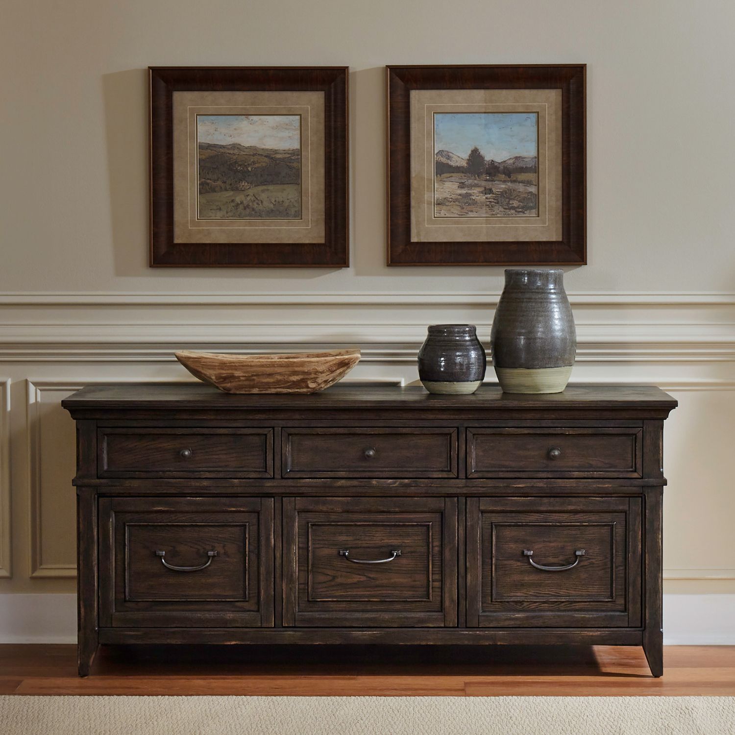Paradise Valley Executive Office Set | Saddle Brown Wood