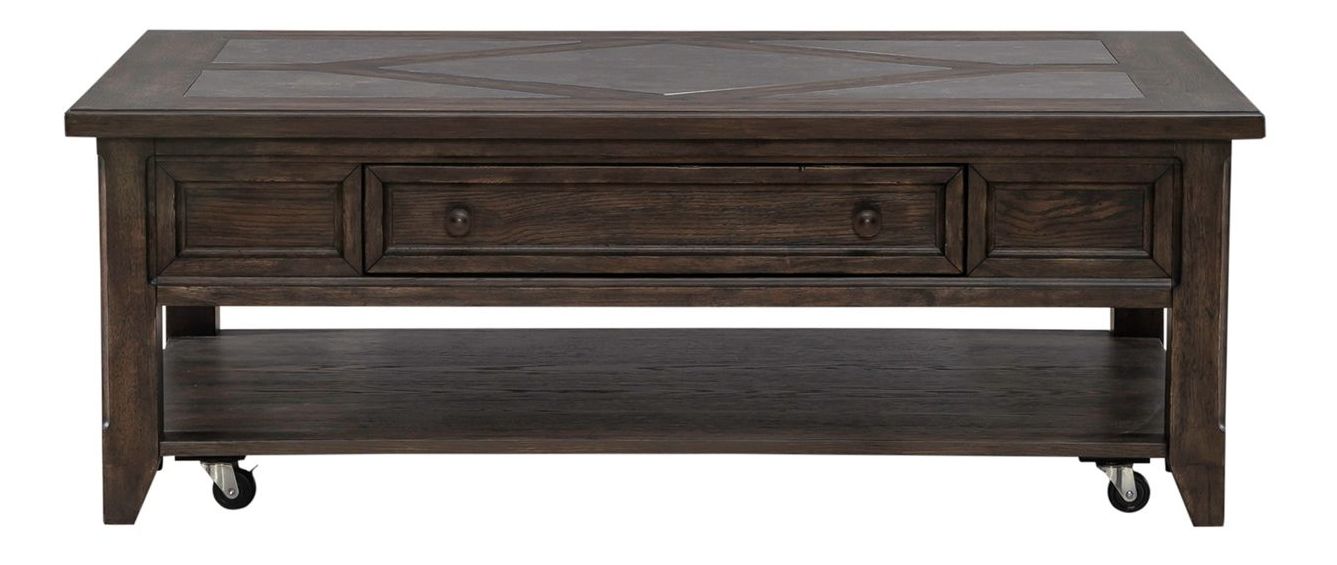 Paradise Valley Rectangular Wood Cocktail Table w/Drawer