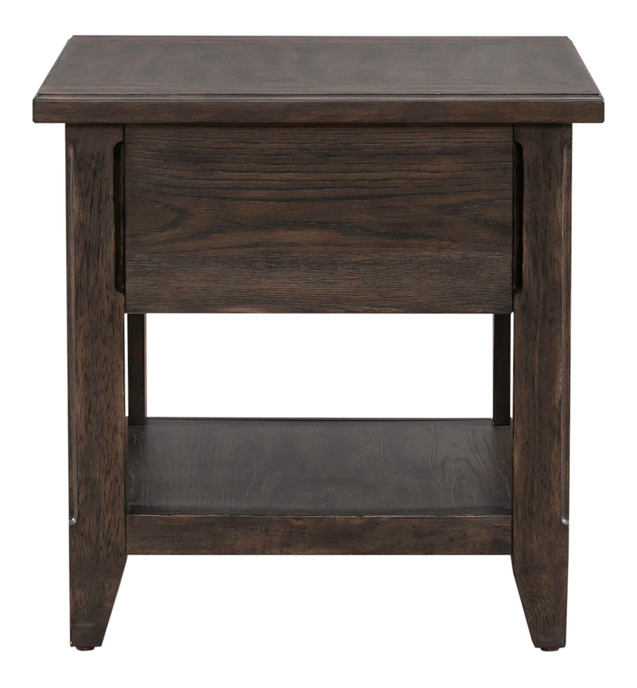 Paradise Valley Rectangular Wood End Table w/Drawer