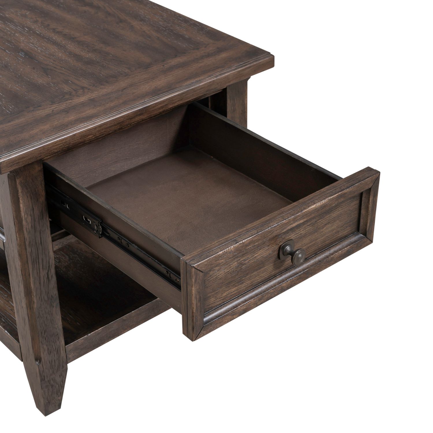Paradise Valley Rectangular Wood End Table w/Drawer