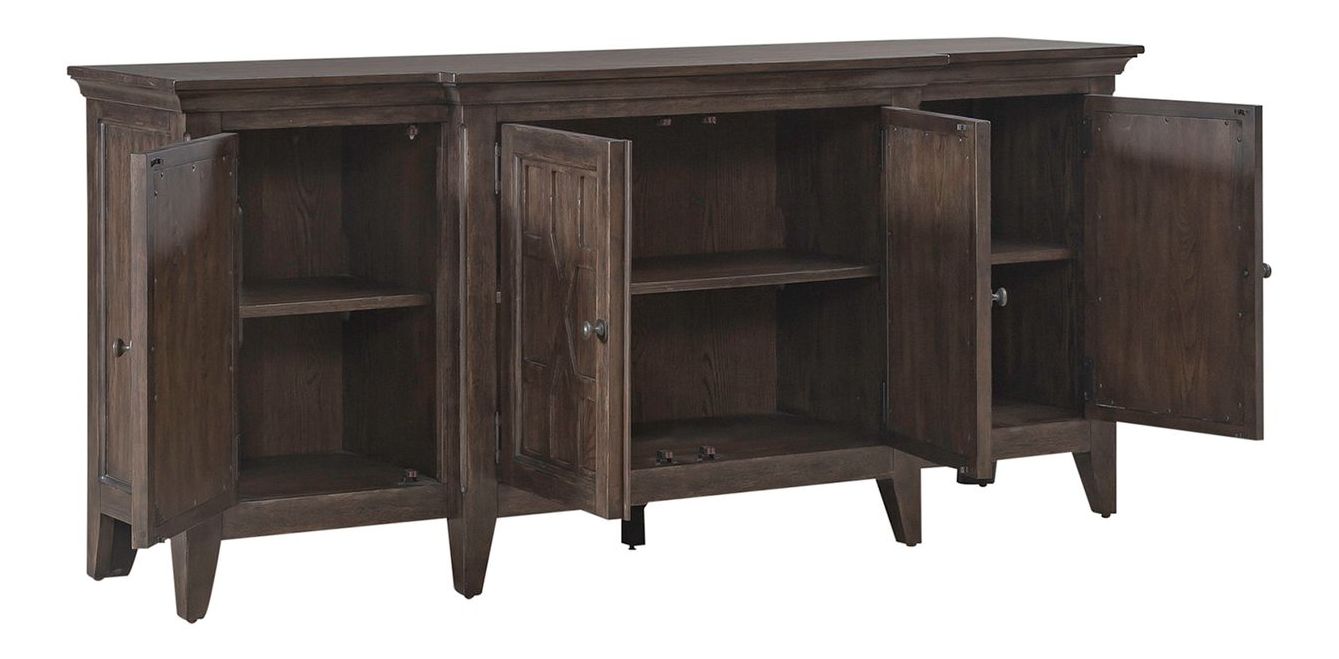 Paradise Valley Wood 76-Inch TV Console w/4 Doors