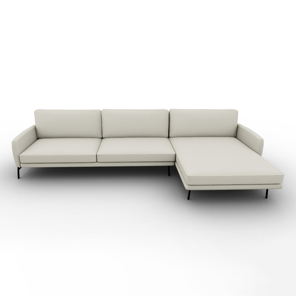 Le Marais Fabric Sofa w/Right Hand Chaise Facing