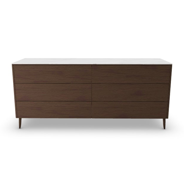 Boston Ceramic/Wood 6-Drawer Dresser