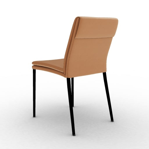 Carmen Large Fabric/Metal Customizable Upholstered Dining Chair
